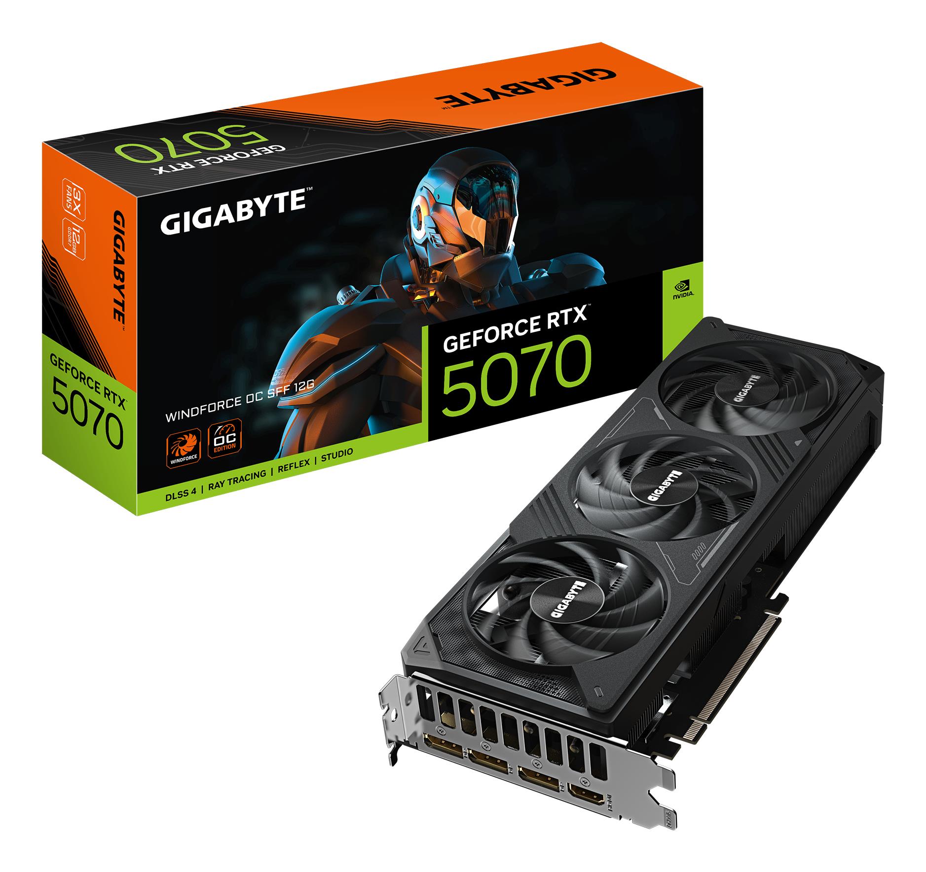 Graphics Card GIGABYTE NVIDIA GeForce RTX 5070 12 GB GDDR7 192 bit PCIE 5.0 16x GPU 2542 MHz Triple slot Fansink 1xHDMI 3xDisplayPort GV-N5070WF3OC-12GD - Image 11