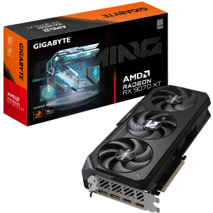 Graphics Card GIGABYTE AMD Radeon RX 9070 XT 16 GB GDDR6 256 bit PCIE 5.0 16x Triple slot Fansink GV-R9070XTGAMING-16GD1.0