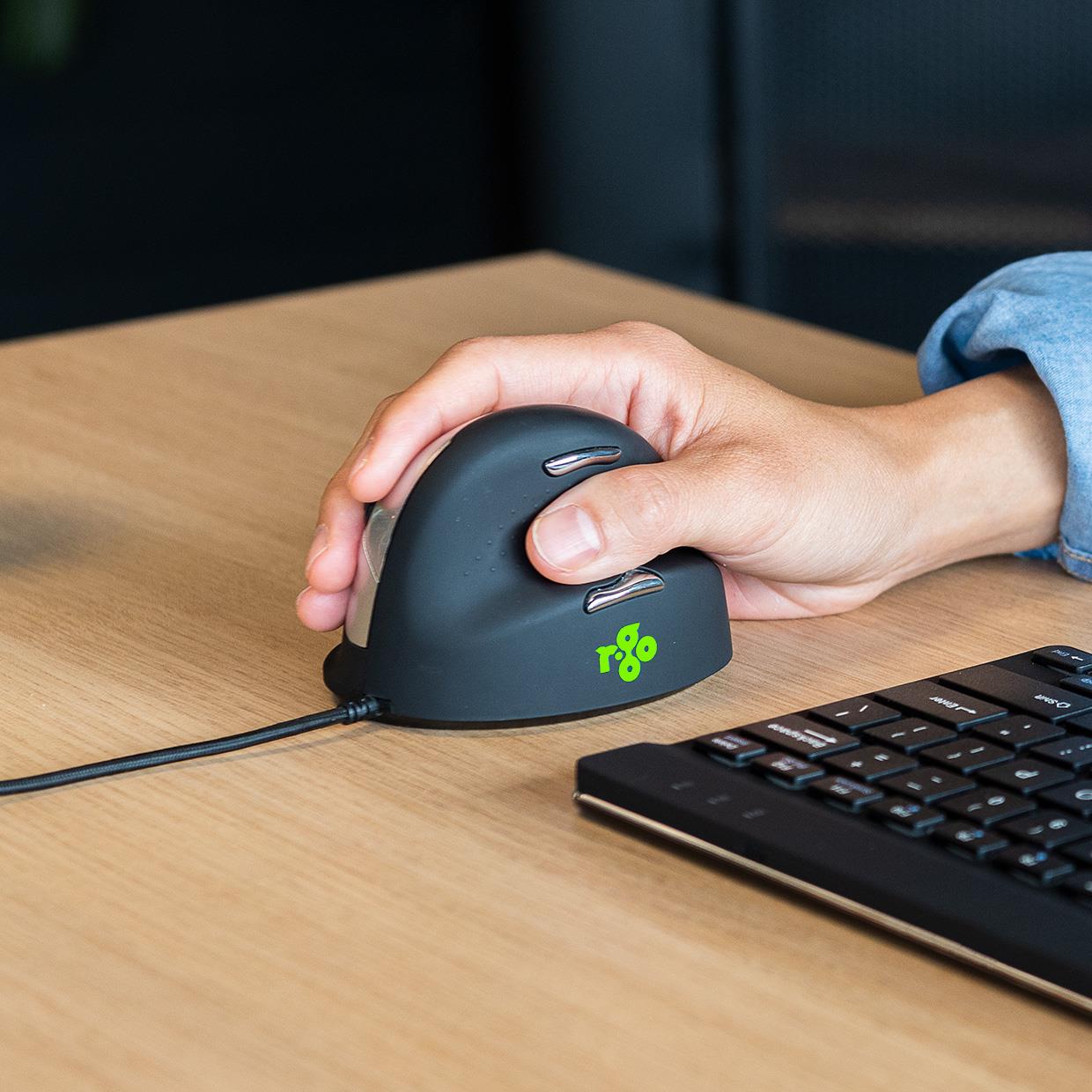 MOUSE USB OPTICAL BREAK/R. BLACK RGOHE R-GO TOOLS - Image 7