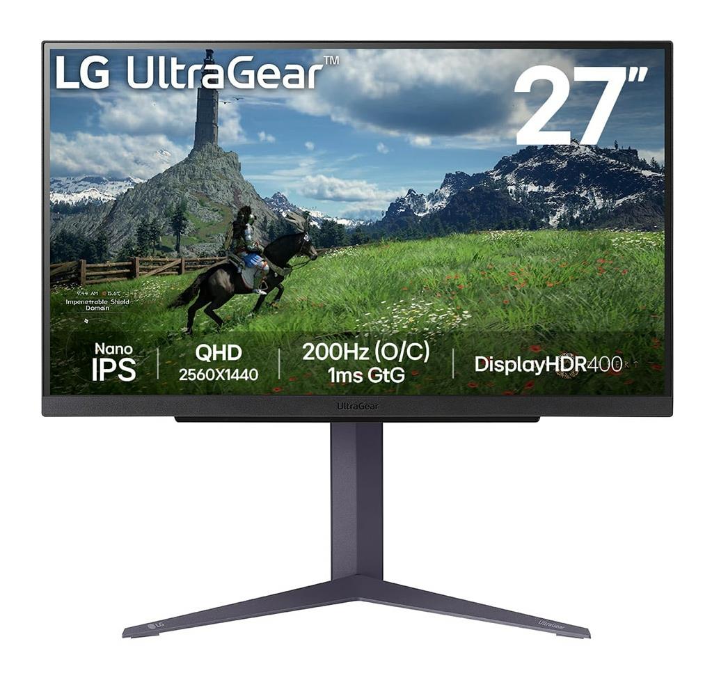 LCD Monitor LG 27" Panel IPS 2560x1440 16:9 180Hz 1 ms Pivot Height adjustable Tilt Colour Black 27GS85Q-B - Image 6