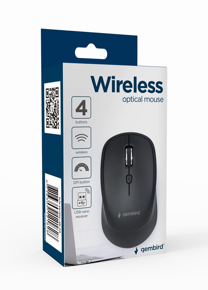 MOUSE USB OPTICAL WRL/BLACK MUSW-4B-05 GEMBIRD - Image 8