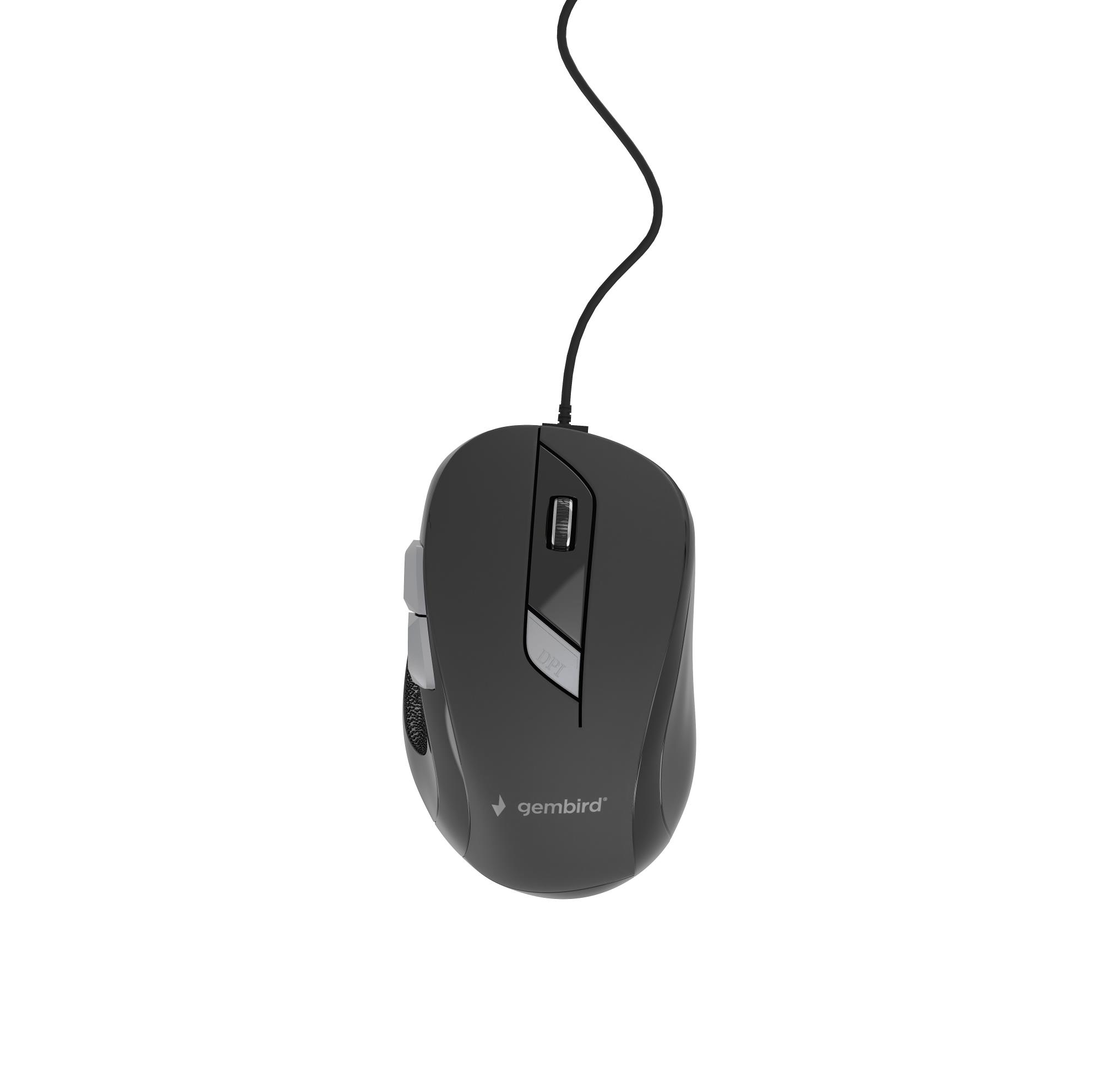 MOUSE USB OPTICAL/BLACK MUS-6B-01 GEMBIRD - Image 4