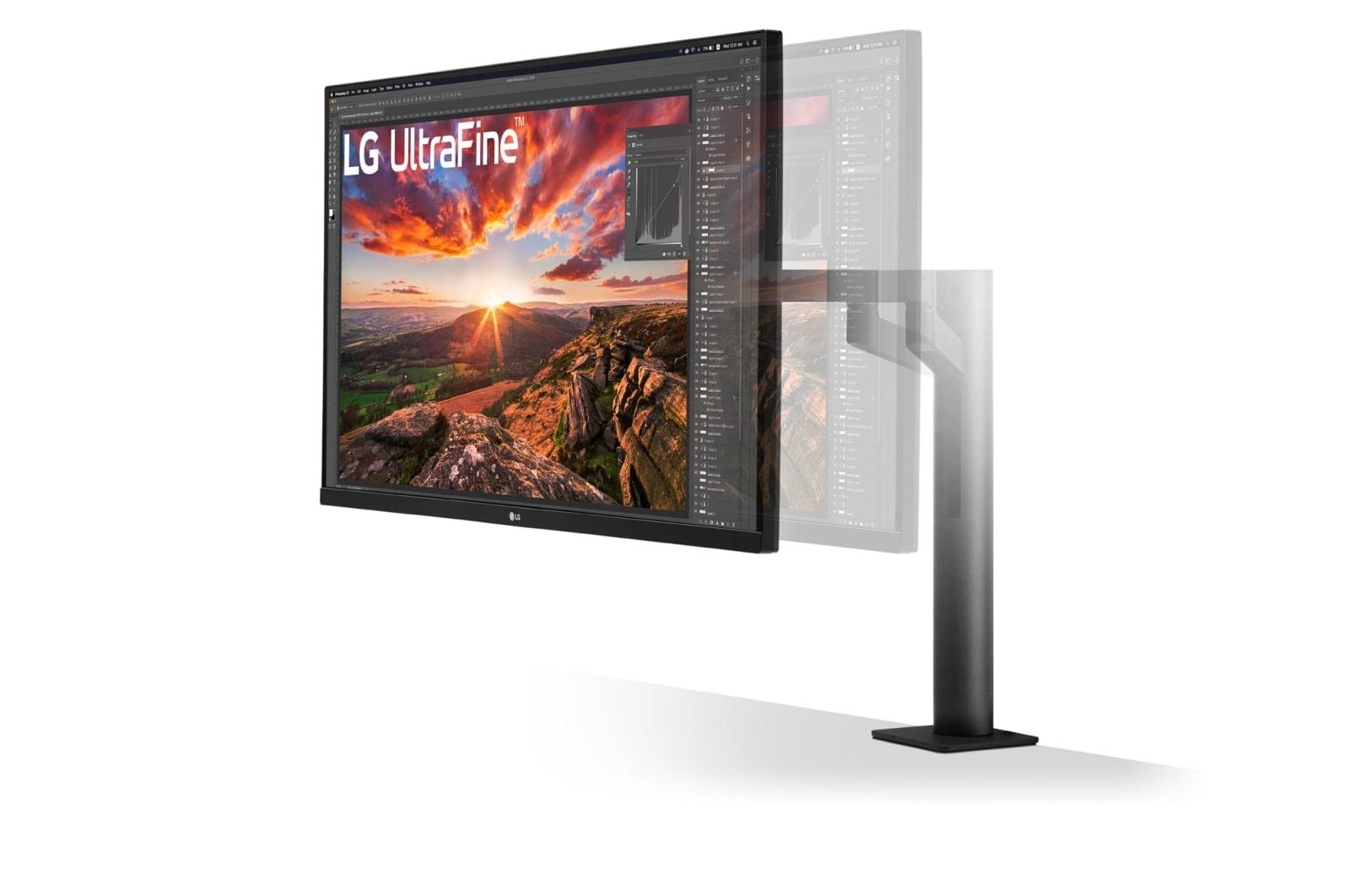 LCD Monitor LG 31.5" Panel IPS 3840x2160 16:9 60Hz 5 ms Speakers Swivel Pivot Height adjustable Tilt Colour Black 32UN880K-B - Image 8