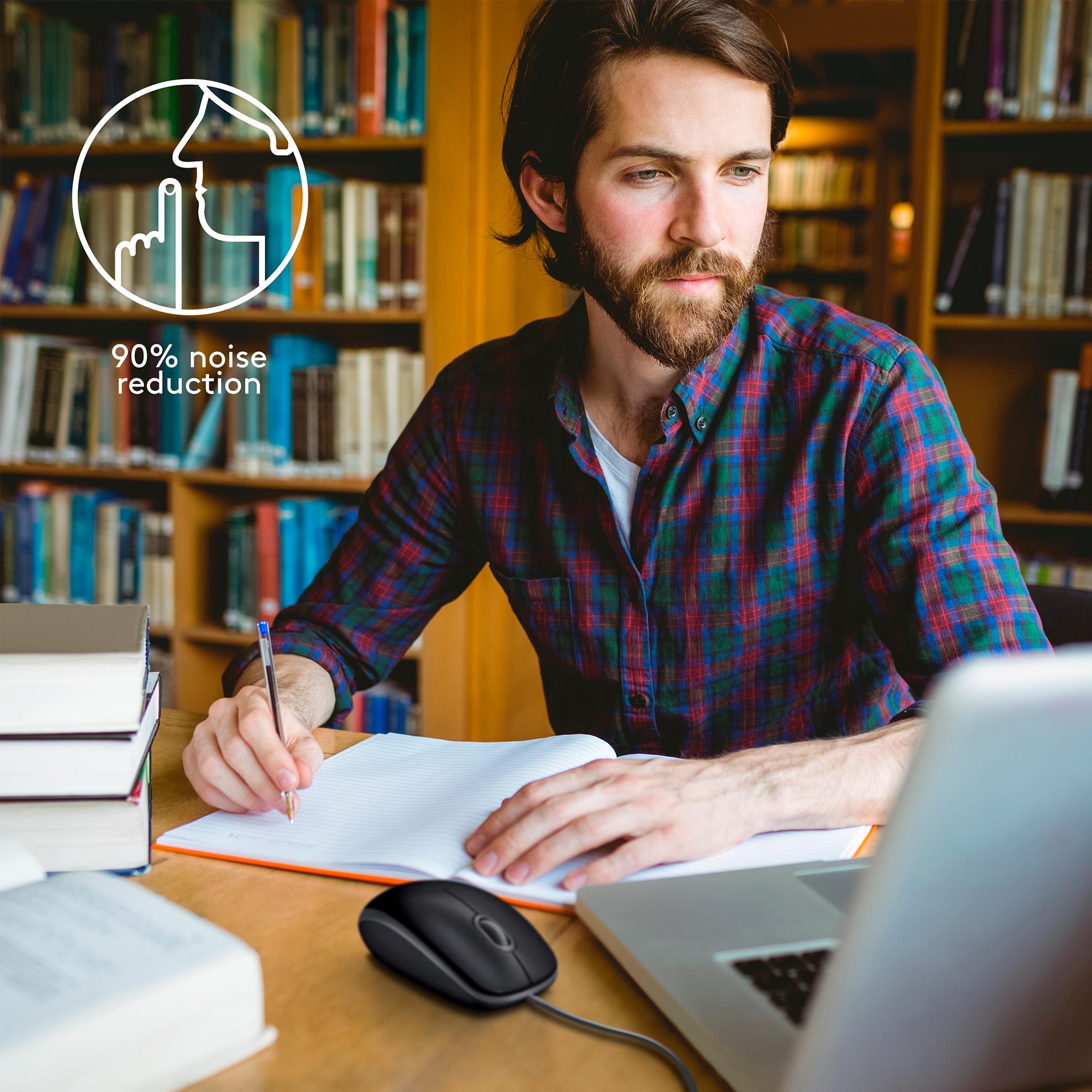 MOUSE USB OPTICAL B110 SILENT/BLACK 910-005508 LOGITECH - Image 3