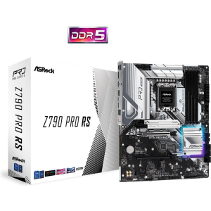 Mainboard ASROCK Intel Z790 LGA1700 ATX Memory DDR5 Memory slots 4 2xPCI-Express 3.0 1x 1xPCI-Express 4.0 16x 1xPCI-Express 5.0 16x 4xM.2 1xHDMI 1xDisplayPort 4xUSB 2.0 3xUSB 3.2 1xUSB-C 1xPS/2 1xRJ45 3xAudio port Z790PRORS