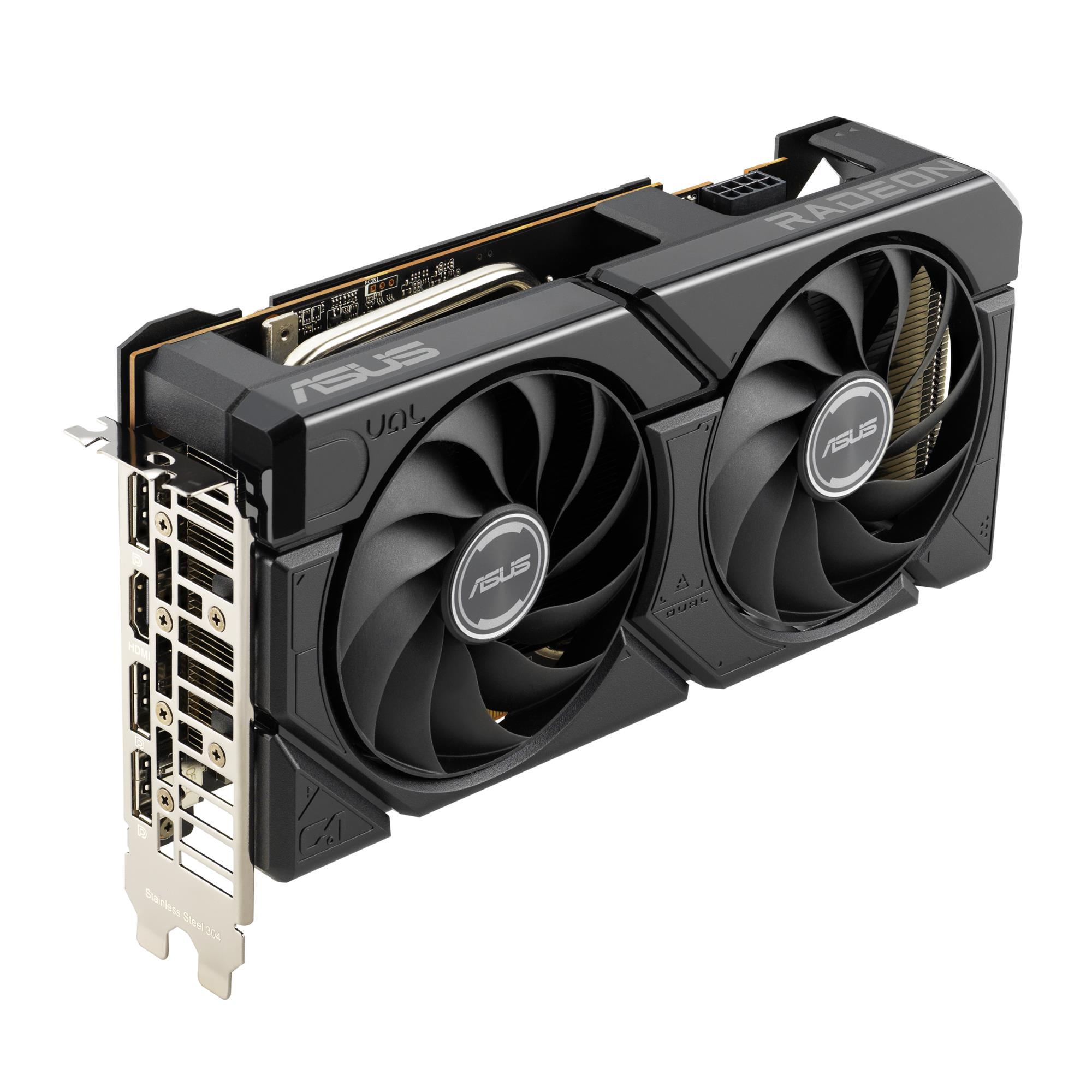 Graphics Card ASUS AMD Radeon RX 7600 8 GB GDDR6 128 bit PCIE 4.0 8x Two and Half Slot Fansink 1xHDMI 3xDisplayPort DUAL-RX7600-O8G-EVO - Image 7
