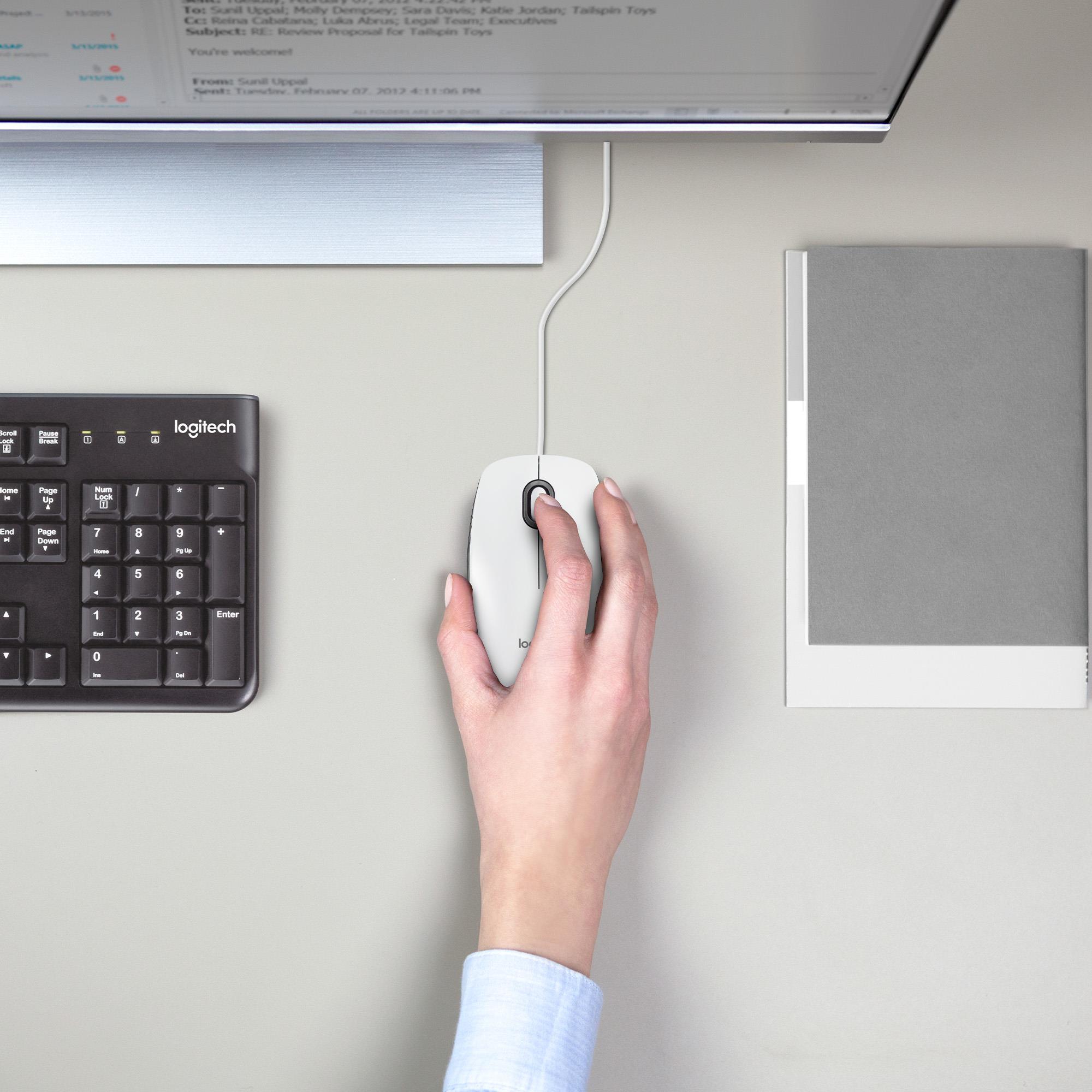 MOUSE USB OPTICAL M100/WHITE 910-006764 LOGITECH - Image 6