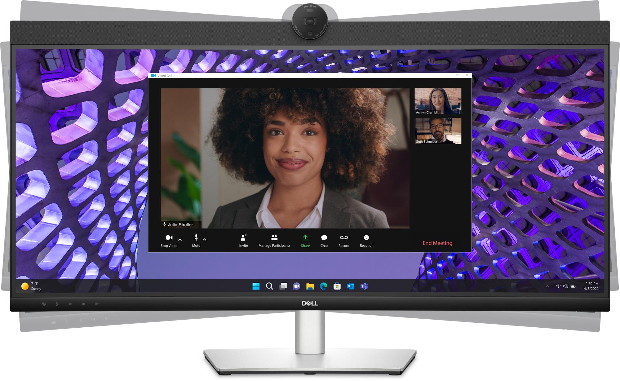 LCD Monitor DELL P3424WEB 34" Curved/21 : 9 Panel IPS 3440x1440 21:9 60Hz 5 ms Speakers Camera 4MP Swivel Height adjustable Tilt 210-BFOB - Image 19