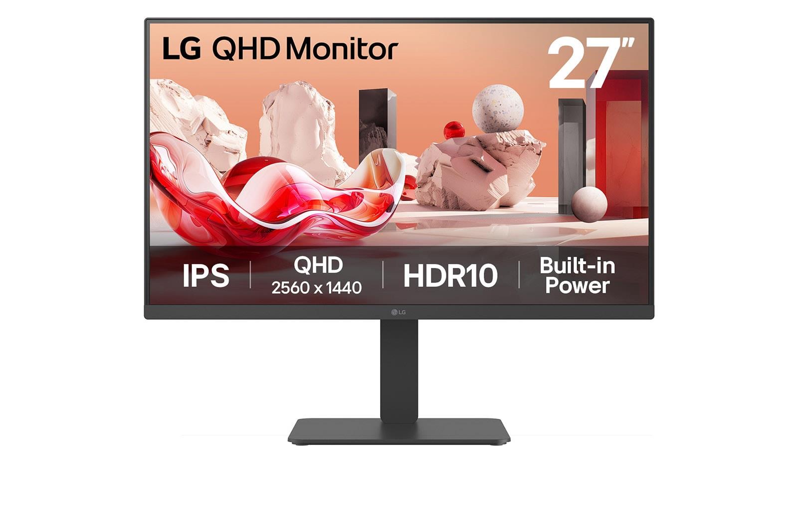 LCD Monitor LG 27BA45QB-B 27" Panel IPS 2560x1440 16:9 100Hz Matte Speakers Swivel Pivot Height adjustable Tilt Colour Black 27BA45QB-B - Image 6