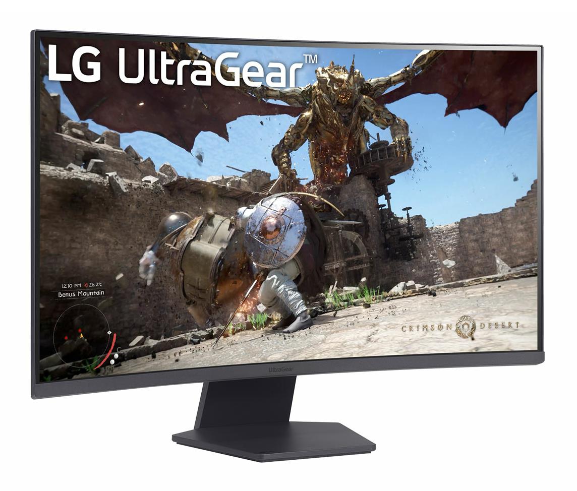 LCD Monitor LG 32GS60QC-B 32" Gaming/Curved Panel VA 2560x1440 16:9 180 Hz Matte 1 ms Tilt 32GS60QC-B - Image 9