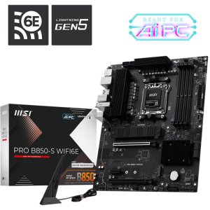 Mainboard MSI AMD B850 SAM5 ATX Memory DDR5 Memory slots 4 PROB850-SWIFI6E