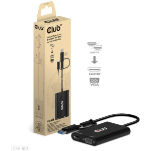 I/O ADAPTER USB-C TO HDMI/VGA/CSV-1611 CLUB3D