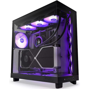 Case NZXT H6 Flow RGB MidiTower Case product features Transparent panel Not included ATX MicroATX MiniITX Colour Black CC-H61FB-R1