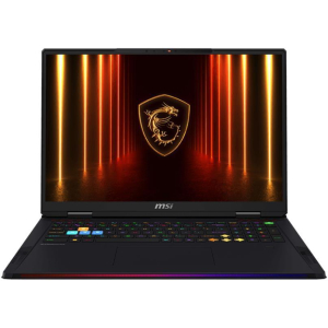 Notebook MSI Raider 18 HX AI A2XWIG CPU  Core Ultra U9-285HX 2800 MHz 18" 3840x2400 RAM 64GB DDR5 6400 MHz SSD 2TB+2TB NVIDIA GeForce RTX 5080 16GB ENG Card Reader SD Expres Windows 11 Home Black 3.6 kg RDR18HXAIA2XWIG-230NL