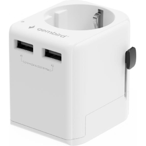 POWER ADAPTER EU TO UNIV. 12W/WHT TPA-EU2A12-01-W GEMBIRD