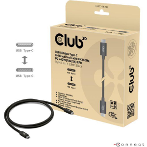 CABLE USB-C TO USB-C 1.2M/BLACK CAC-1570 CLUB3D