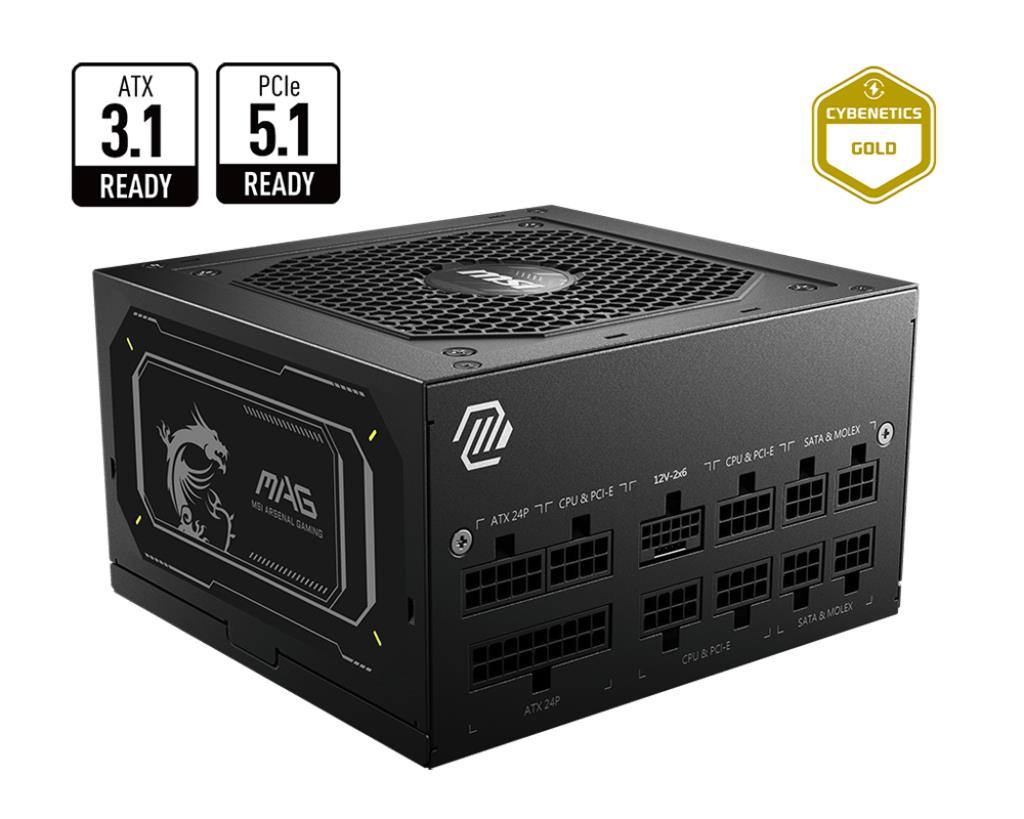 Power Supply MSI MAG A750GL PCIE5 II 750 Watts Efficiency 80 PLUS GOLD PFC Active MAGA750GLPCIE5II - Image 10