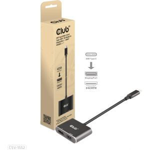 I/O HUB USB-C DP/HDMI/CSV-1552 CLUB3D