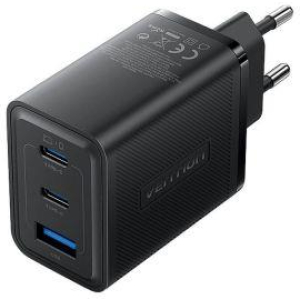MOBILE CHARGER WALL 65W USB/3P BLACK FERB0-EU VENTION