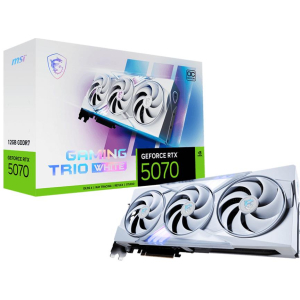 Graphics Card MSI NVIDIA GeForce RTX 5070 12 GB GDDR7 192 bit PCIE 5.0 16x Triple slot Fansink 1xHDMI 3xDisplayPort 507012GGAMTRIOOCWHITE