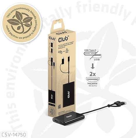 I/O ADAPTER USB-C TO HDMI/DUAL CSV-1475 CLUB3D - Image 2