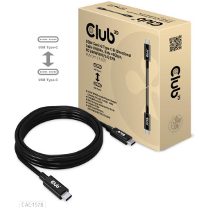 CABLE USB-C BI-DIRECTIONAL 2M/M/M CAC-1578 CLUB3D