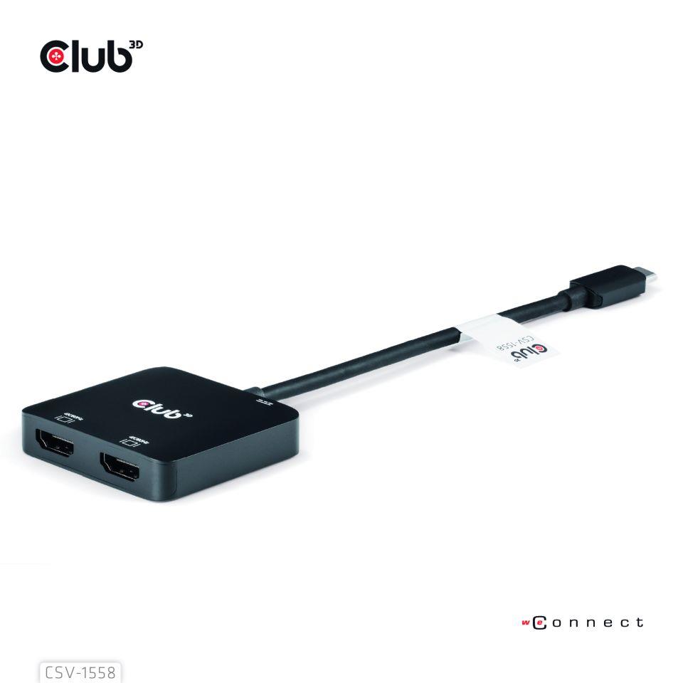 I/O HUB USB-C TO HDMI 2PORT/MST CSV-1558 CLUB3D - Image 2