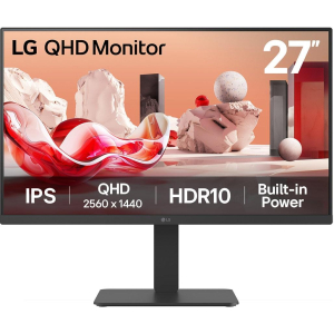 LCD Monitor LG 27 " 2560 x 1440 pixels Quad HD Native aspect ratio 16:9 LCD Flat 27BA54QB-B