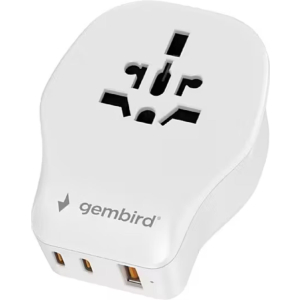 POWER ADAPTER TRAVEL 20W/WHITE TPA-1A2C20-02-W GEMBIRD