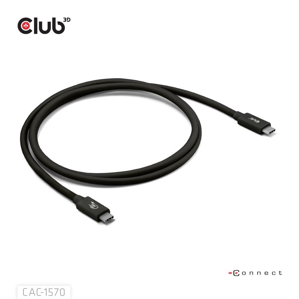 CABLE USB-C TO USB-C 1.2M/BLACK CAC-1570 CLUB3D - Image 2