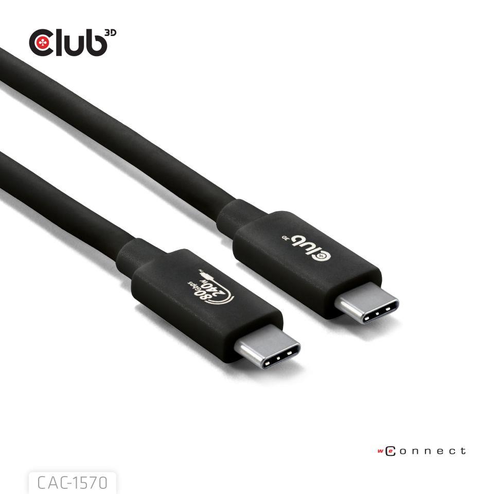 CABLE USB-C TO USB-C 1.2M/BLACK CAC-1570 CLUB3D - Image 3