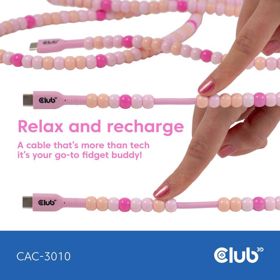 CABLE USB-C TO USB-C/PINK CAC-3010 CLUB3D - Image 4