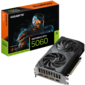 Graphics Card GIGABYTE NVIDIA GeForce RTX 5060 2512 MHz 8 GB GDDR7 128 bit PCI Express 5.0 Active GV-N5060WF2MAXOC-8GD