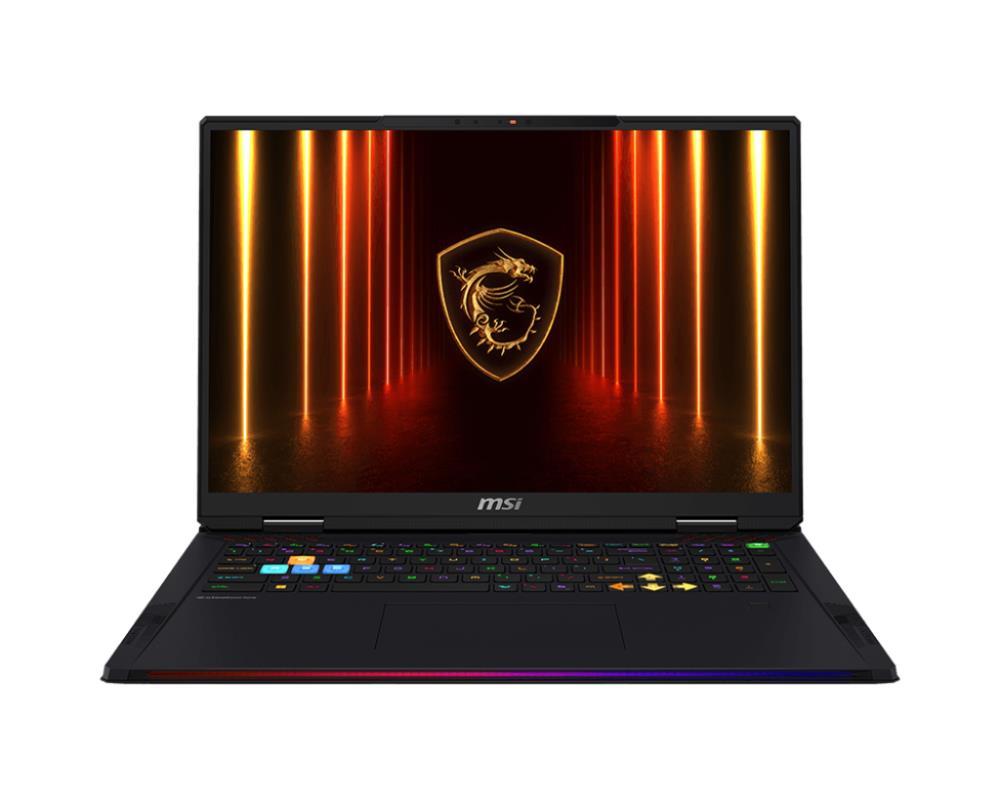 Notebook MSI Raider 18 HX AI A2XWJG CPU Core Ultra U9-285HX 2800 MHz 18" 3840x2400 RAM 64GB DDR5 6400 MHz SSD 2TB+2TB NVIDIA GeForce RTX 5090 24GB ENG Card Reader SD Expres Windows 11 Home Black 3.6 kg RDR18HXAIA2XWJG-232NL