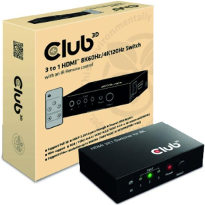 VIDEO SWITCH HDMI 3PORT/CSV-1381 CLUB3D