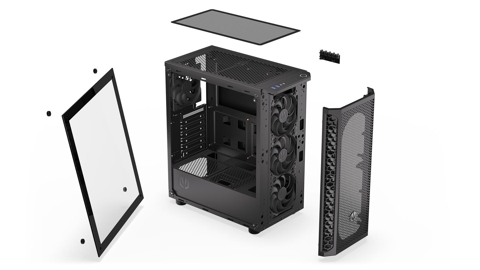 Case ENDORFY Signum 300 Air MidiTower Case product features Transparent panel Not included ATX MicroATX MiniITX Colour Black EY2A005 - Image 36