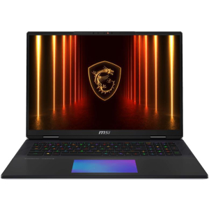 Notebook MSI Titan 18 HX AI A2XWJG CPU  Core Ultra U9-285HX 2800 MHz 18" 3840x2400 RAM 64GB DDR5 6400 MHz SSD 6TB NVIDIA GeForce RTX 5090 24GB ENG Card Reader SD Express Windows 11 Pro Black 3.6 kg TITAN18HXAIA2XWJG-492NL