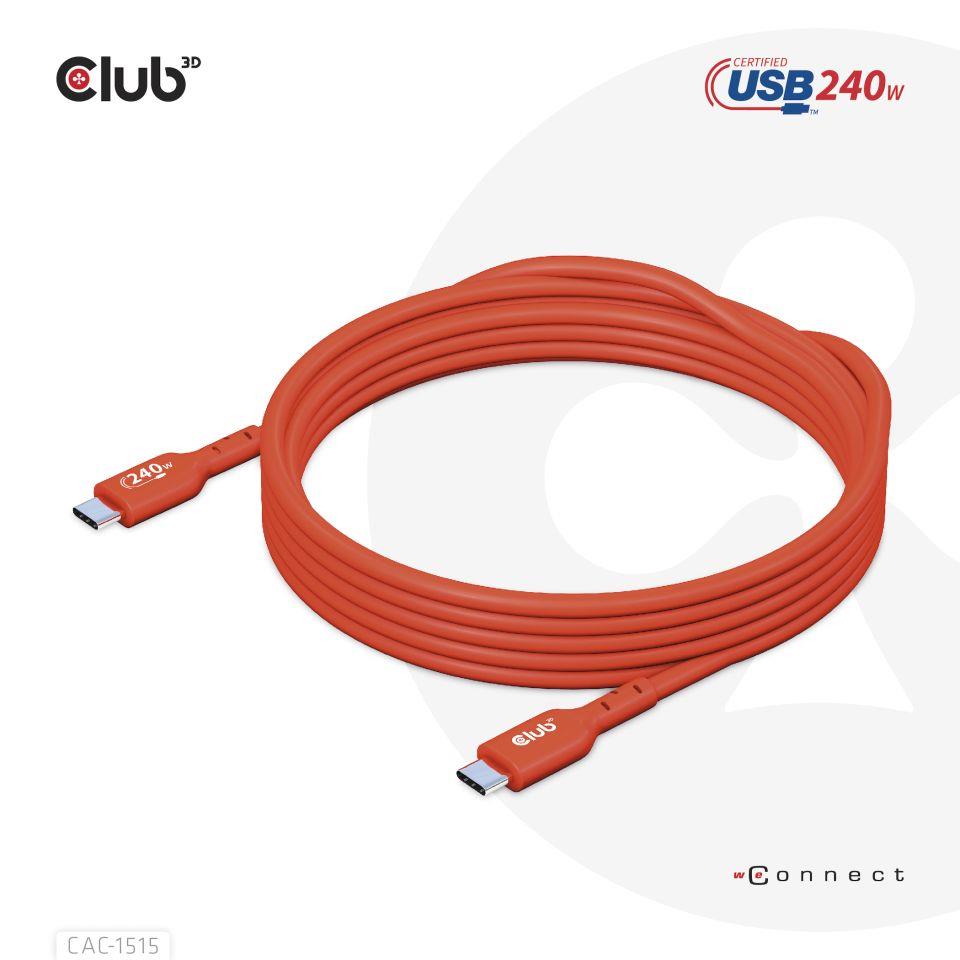 CABLE USB-C TO USB-C 4M/M/M CAC-1515 CLUB3D - Image 3