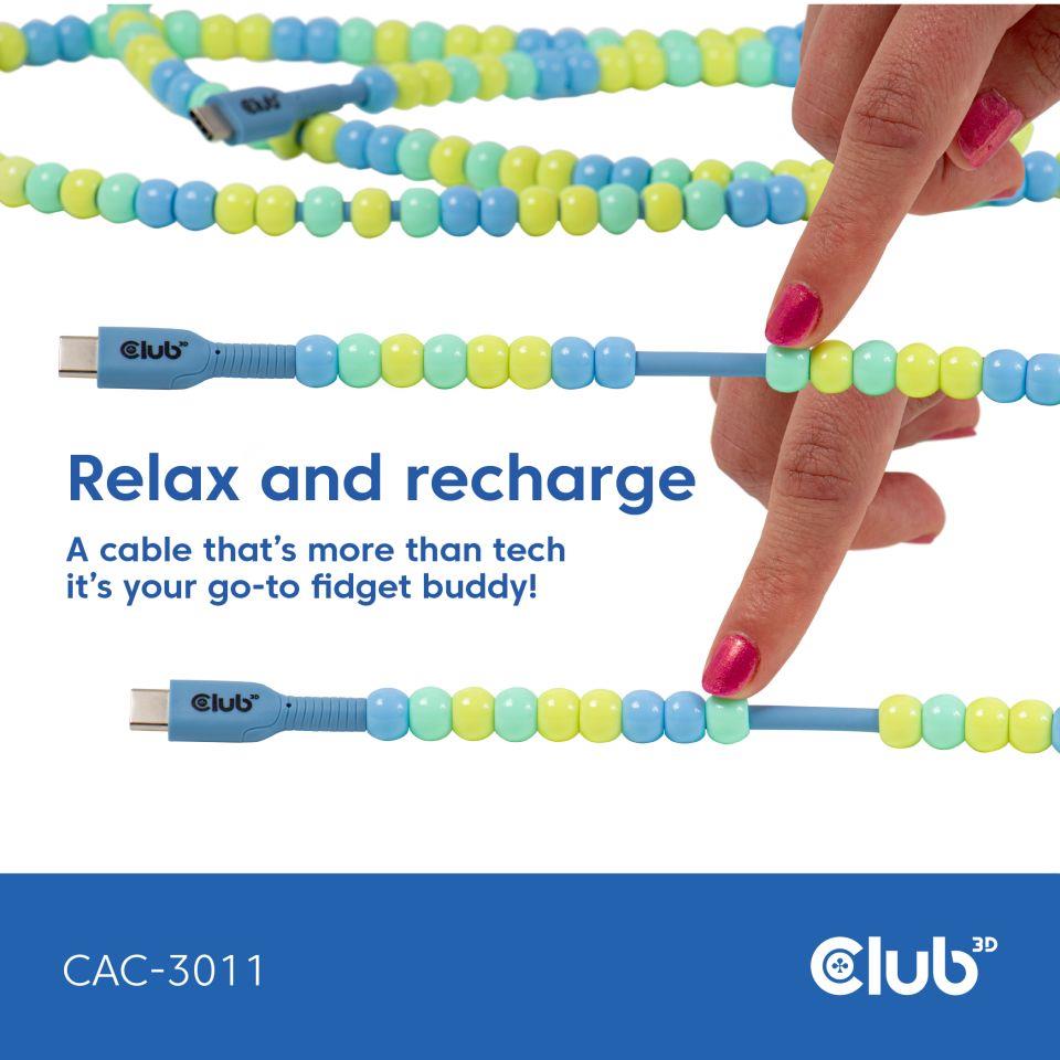 CABLE USB-C TO USB-C/BLUE CAC-3011 CLUB3D - Image 4
