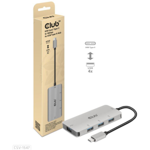I/O HUB USB-C TO USB 4PORT/M/F CSV-1547 CLUB3D