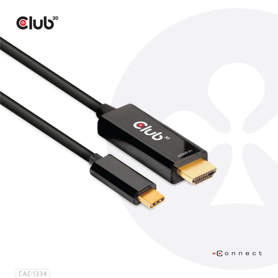 CABLE HDMI TO USB-C 1.8M/M/M CAC-1334 CLUB3D - Image 2