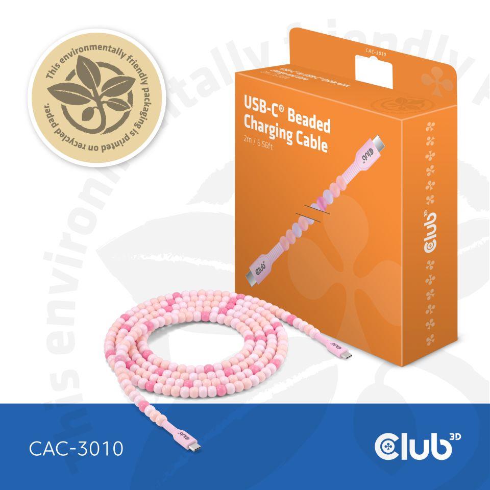 CABLE USB-C TO USB-C/PINK CAC-3010 CLUB3D - Image 3