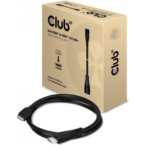 CABLE MINI HDMI TO HDMI 1M/M/M CAC-1350 CLUB3D