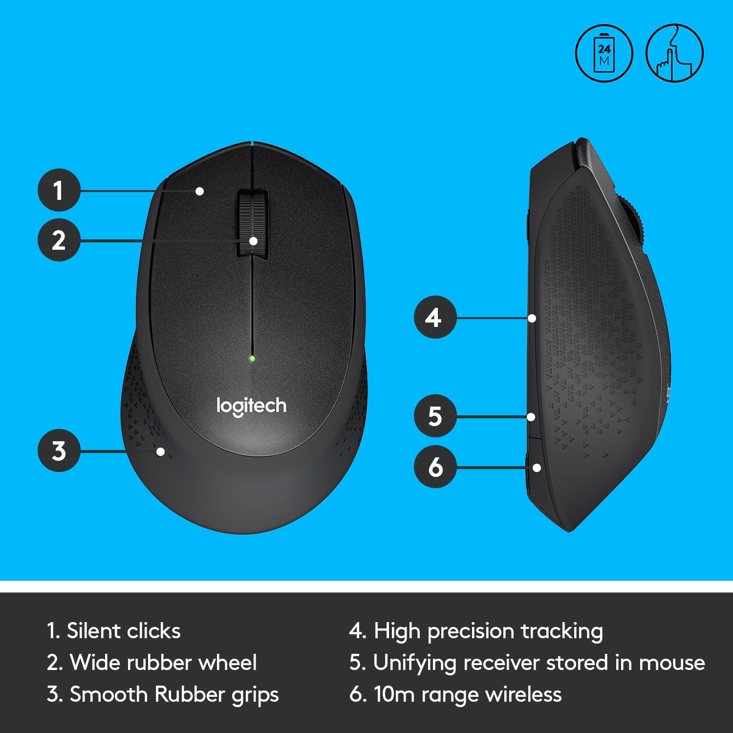 MOUSE USB OPTICAL WRL M330/SILENT P 910-004909 LOGITECH - Image 44