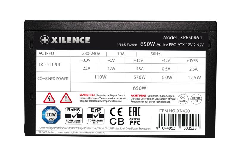 Power Supply XILENCE Performance C+ XP650R6.2 650 Watts Efficiency 80 PLUS PFC Active XN421BULK - Image 17