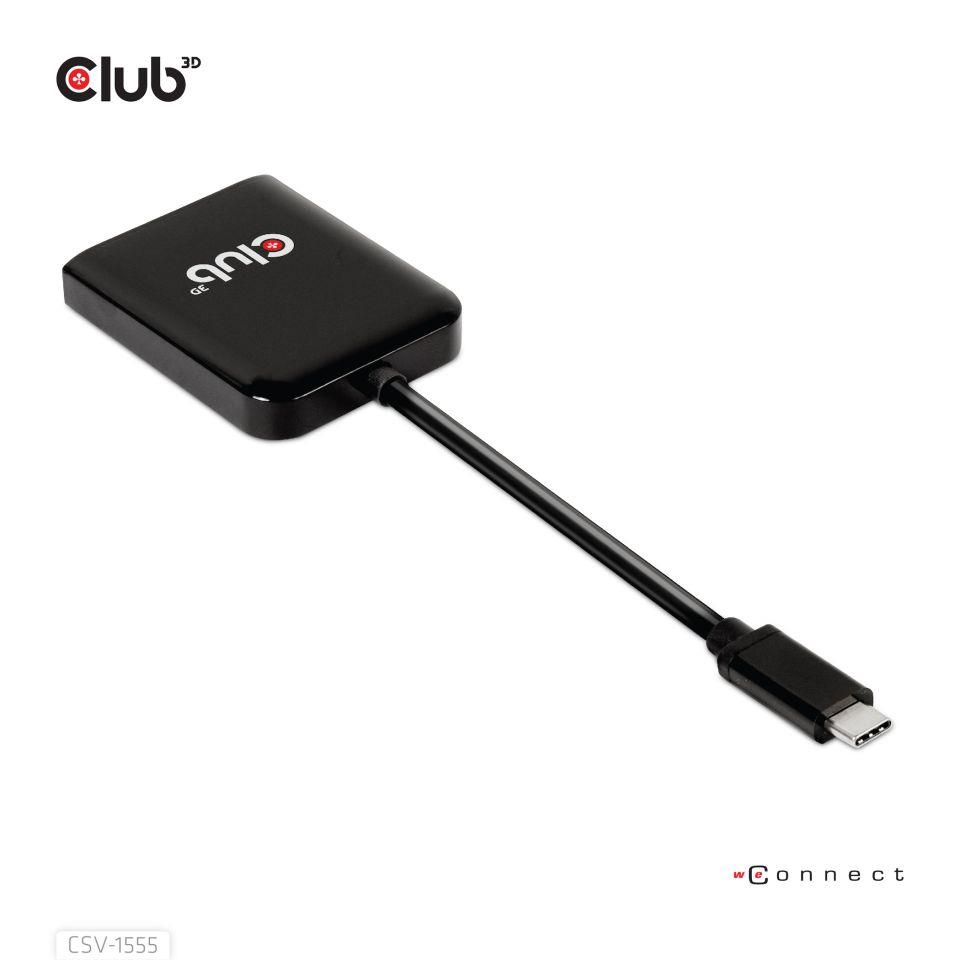 I/O HUB USB-C TO DP DUAL/CSV-1555 CLUB3D - Image 3