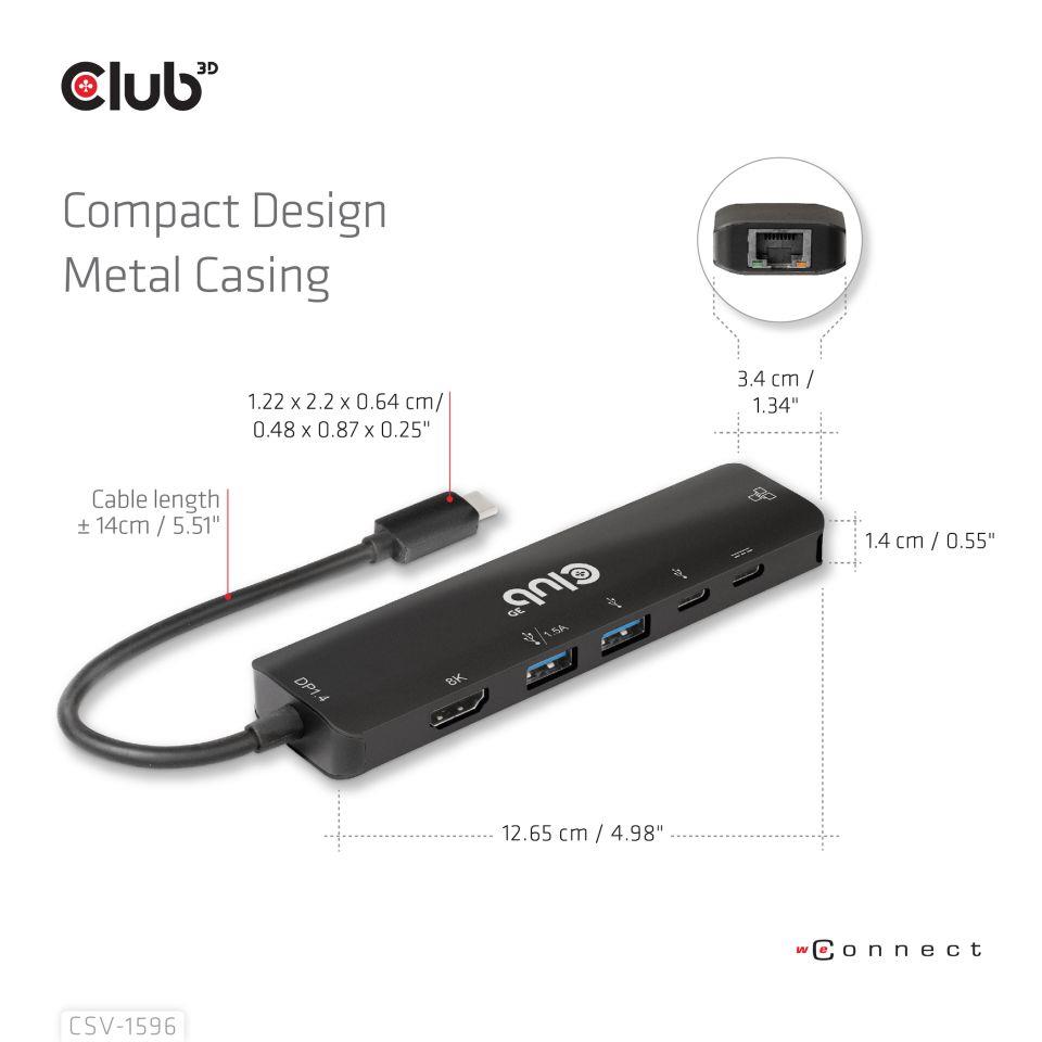 I/O HUB 6IN1 USB-C/CSV-1596 CLUB3D - Image 2