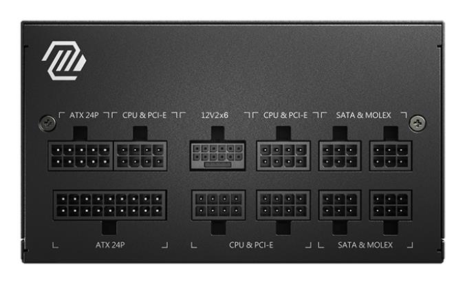 Power Supply MSI MAG A750GL PCIE5 II 750 Watts Efficiency 80 PLUS GOLD PFC Active MAGA750GLPCIE5II - Image 8