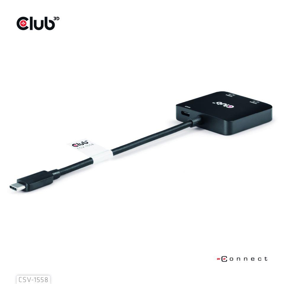 I/O HUB USB-C TO HDMI 2PORT/MST CSV-1558 CLUB3D - Image 3