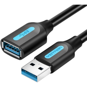 CABLE USB3.0 MALE TO FEMALE/0.5M BLACK CBHBD VENTION